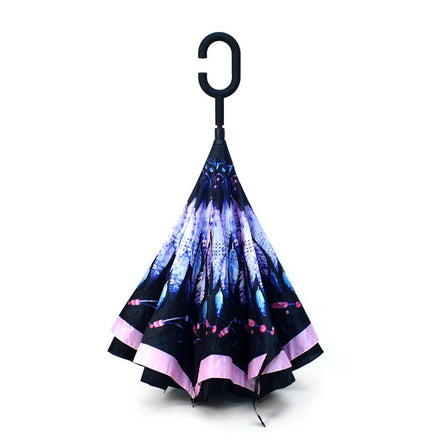 SELINI Feather Double Layer Inverted Umbrella