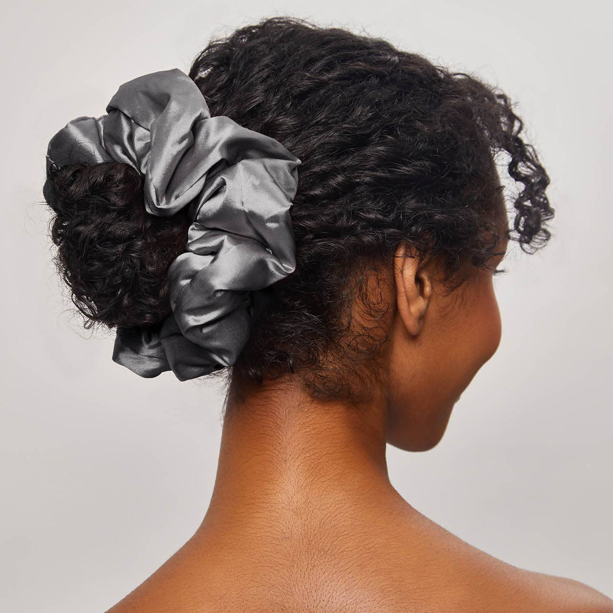 KITSCH Satin Sleep Pillow Scrunchies - Charcoal/Gold
