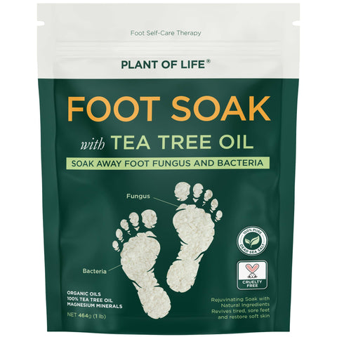 Plant of Life Tea Tree Oil Foot Soak with Epsom Salt | Fungus & Odor 16 Oz