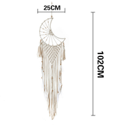 Crystolver Moon Macrame Wall Hanging  Dreamcatcher