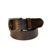 GREENWOOD LEATHER Leather Brown Belt with Black Buckle Jeans