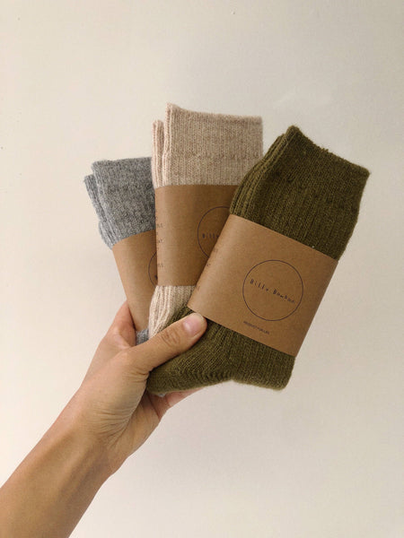 BILLY BAMBOO ICELAND WOOL SOCKS - neutral