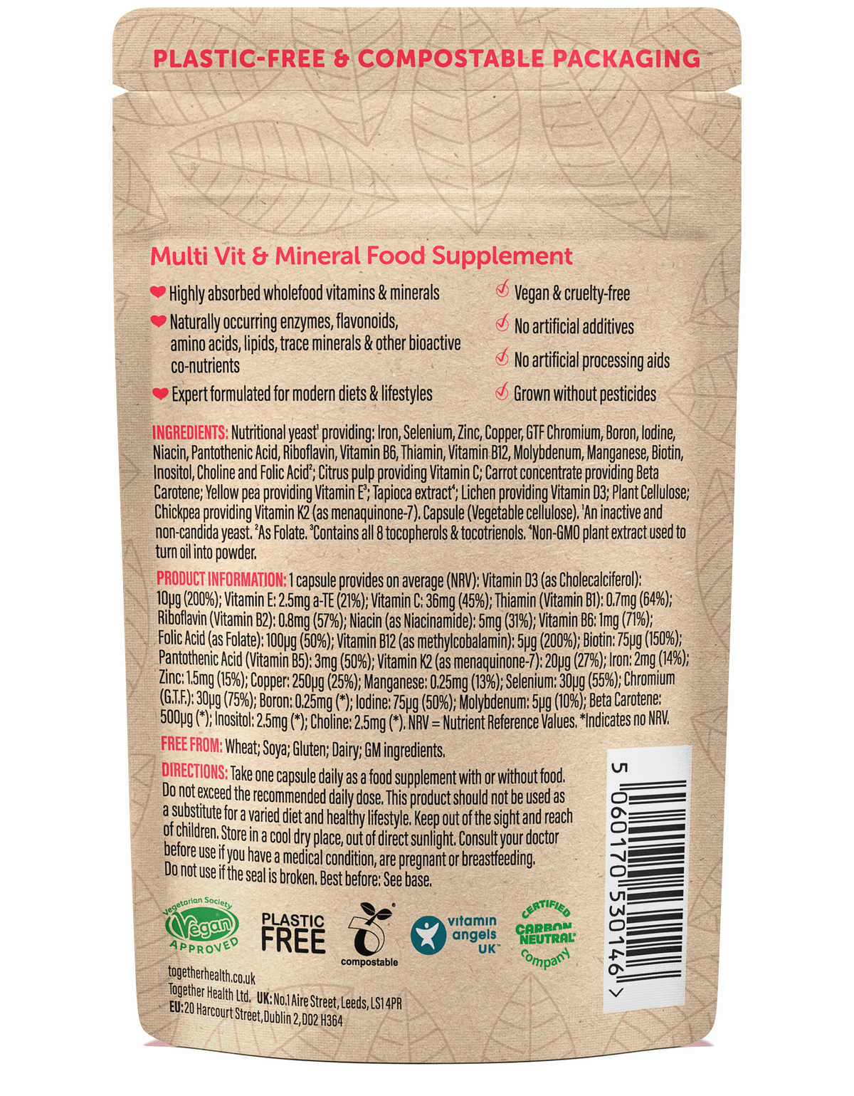 Together Health Multivitamin – Vegan – 30 Capsules