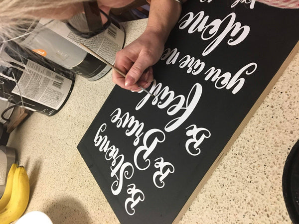 Wooden Sign - This is us blended and blessed