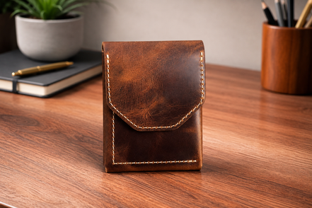 Leather Cash Wallet, Vertical Minimalist Wallet, 2026 wallet