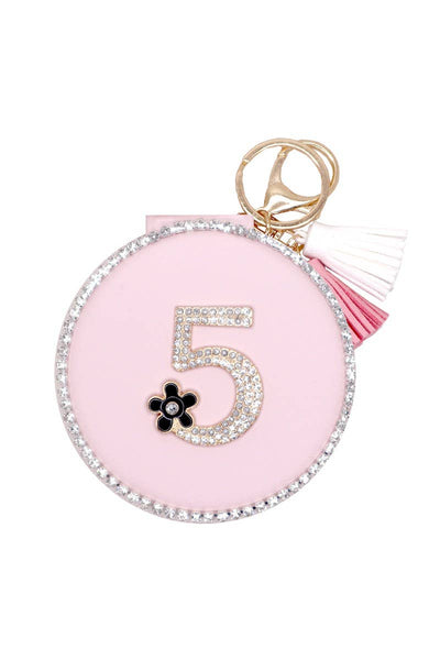 JH KC3222-2 #5 Mirror Keychain - 6pc