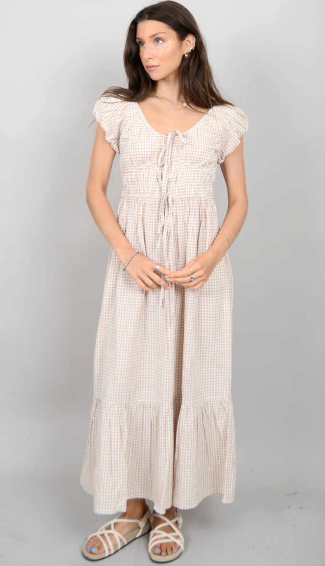 RD STYLE SUNISE PUFF SS MILKMAID DRESS
