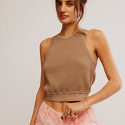 FREE PEOPLE WAFFLE KNIT VEST TANK TOP