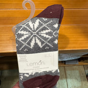 LEMON 3Pk HEATHER SOFT NON TERRY CREW SOCK