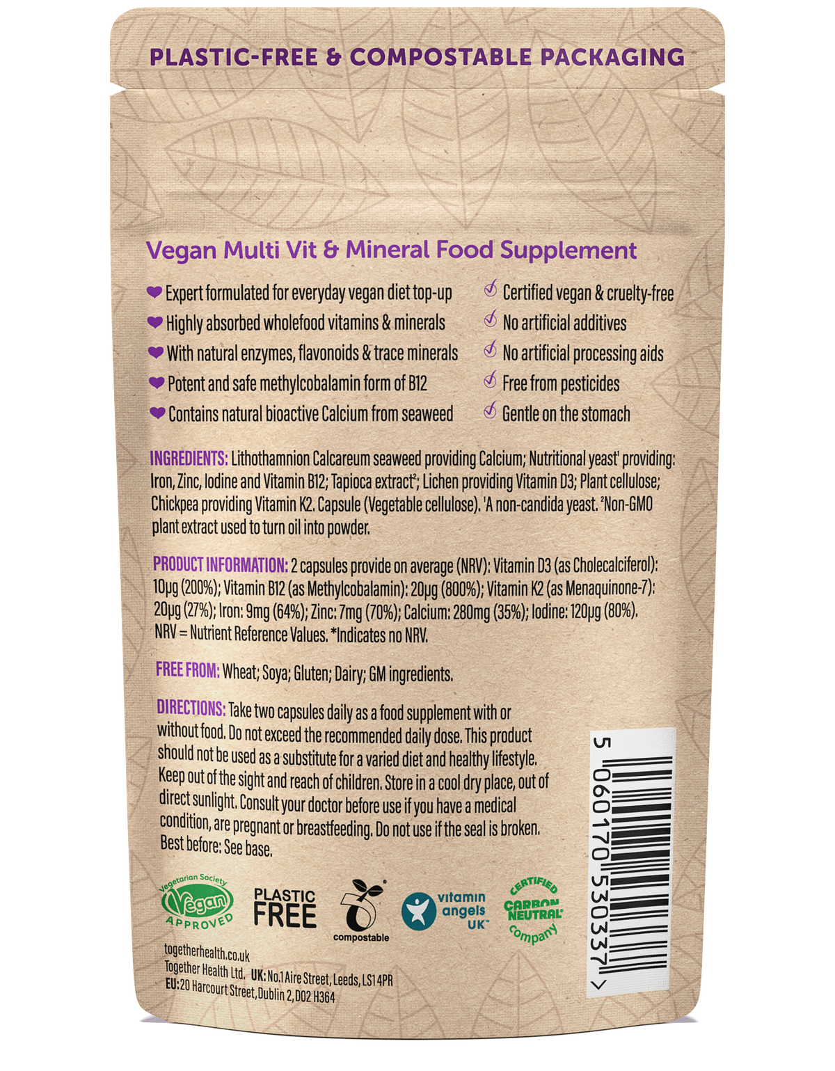 Together Health Vegan Multi – Vegan Supplement - 60 Capsules