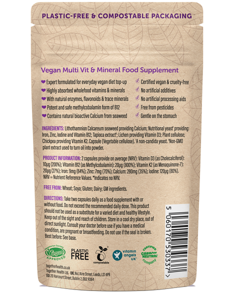 Together Health Vegan Multi – Vegan Supplement - 60 Capsules