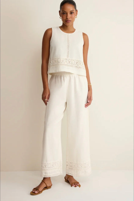ZSUPPLY SLOANE EMBROIDERED
TOP-WHITE