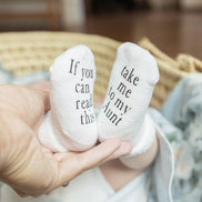 Take Me to My Aunt Baby Socks | Baby Items | Baby Shower