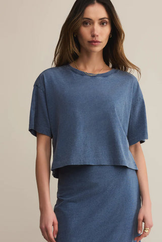 ZSUPPLY ON THE GO JERSEY DENIM TEE