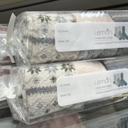 LEMON NON TERRY TOOTSIE ROLL FOAM CREW 3PK SOCKS