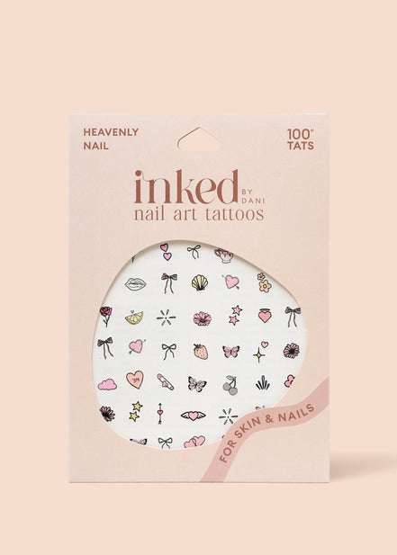 INKED BY DANI Heavenly Nail Art Temporary Tattoo Pack