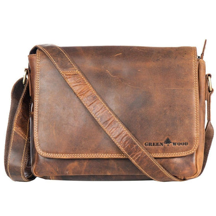 GREENWOOD LEATHER Smart Messenger Steven Mini 11"-GW113