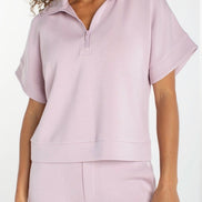 LIVERPOOL HALF ZIP POPOVER TOP