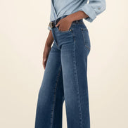 KUT MEG HIGH RISE FAB AB WIDE LEG RAW HEM-INEXHAUSTIBLE