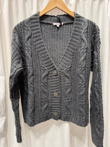 OWN IT CABLE KNIT CARDI