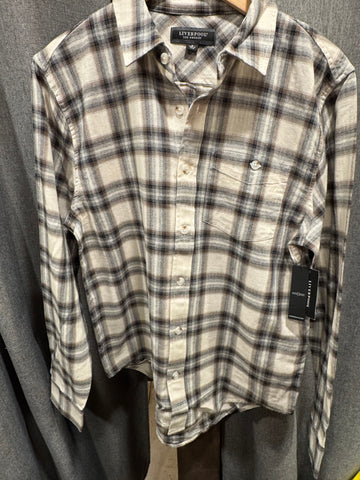 LIVERPOOL MEN'S L/S CURVED YOKE BUTTON UP SHIRT