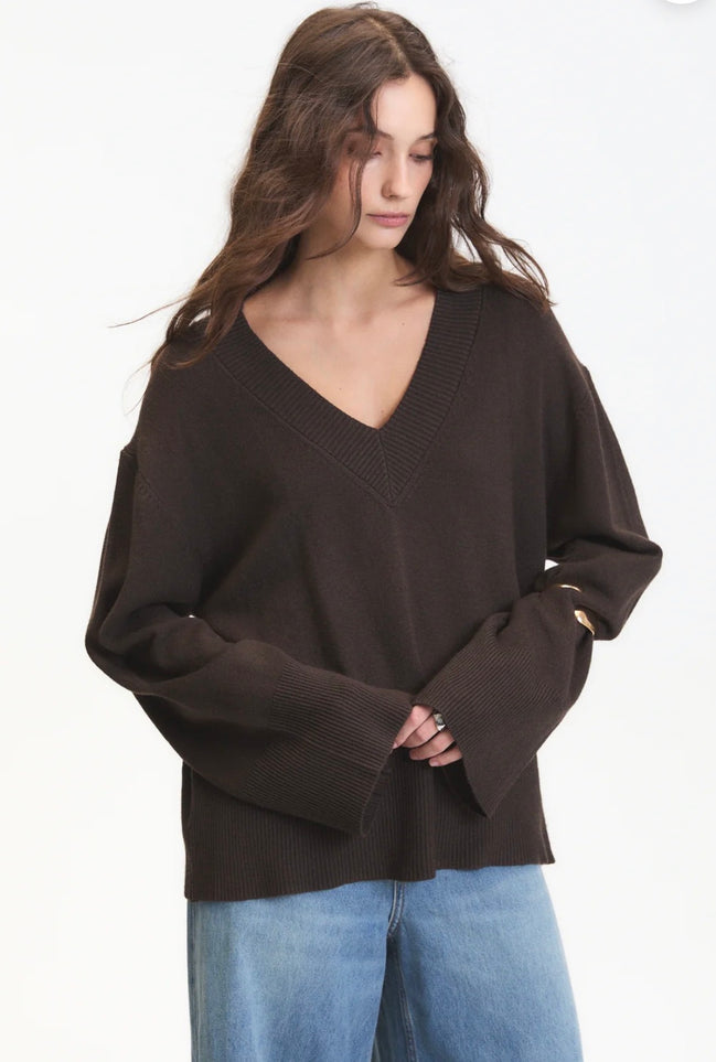 DELUC ASCLEPIAS V NECK SWEATER