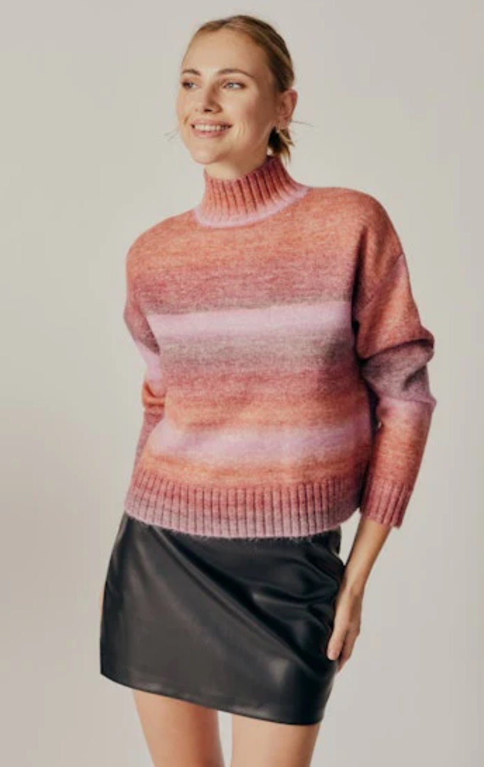 DELUC ALNUS MULTICOLOUR TURTLENECK SWEATER