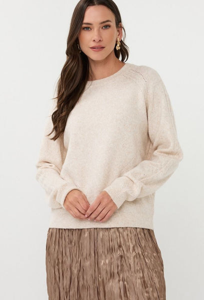 ESQUALO Sweater raglan ajour