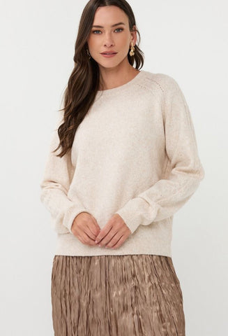 ESQUALO Sweater raglan ajour