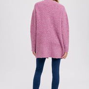 BLUIVY BUTTONED BOUCLE CARDIGAN