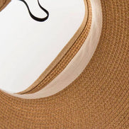 Women’s Wide Brim Roll-up Straw Sun Visor Hat