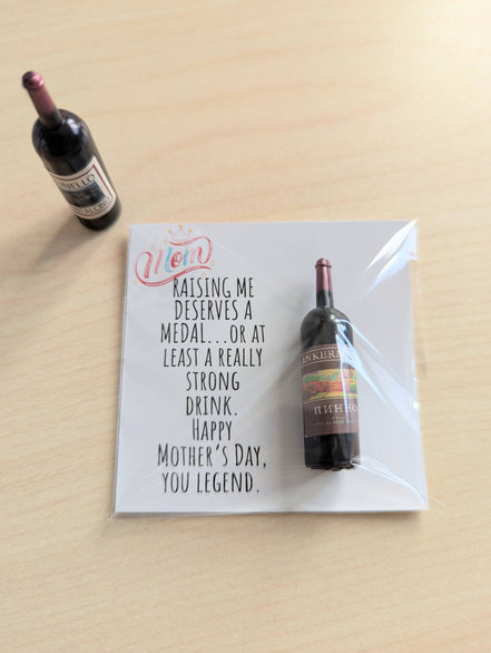 UPLIFTED Funny Mother’s Day Card for Mom – Strong Drink Humor Card – 