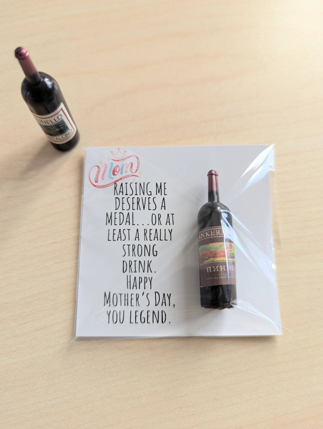 UPLIFTED Funny Mother’s Day Card for Mom – Strong Drink Humor Card – 