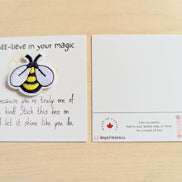 UPLIFTED Believe in Your Magic – Mini Card with Bee Patch
