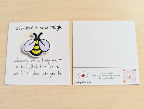 UPLIFTED Believe in Your Magic – Mini Card with Bee Patch