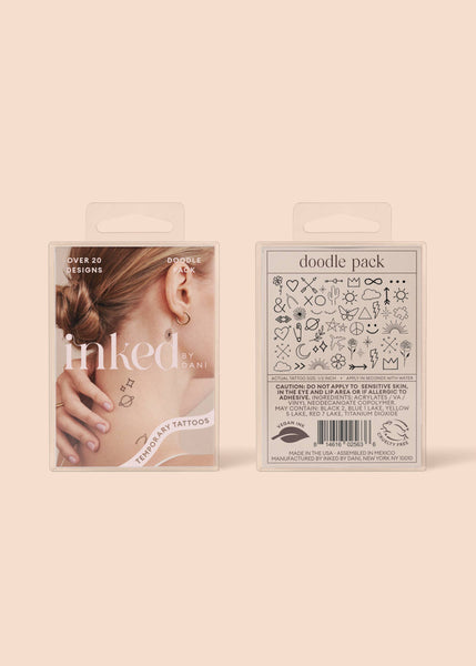 INKED BY DANI Doodle Temporary Tattoo Pack