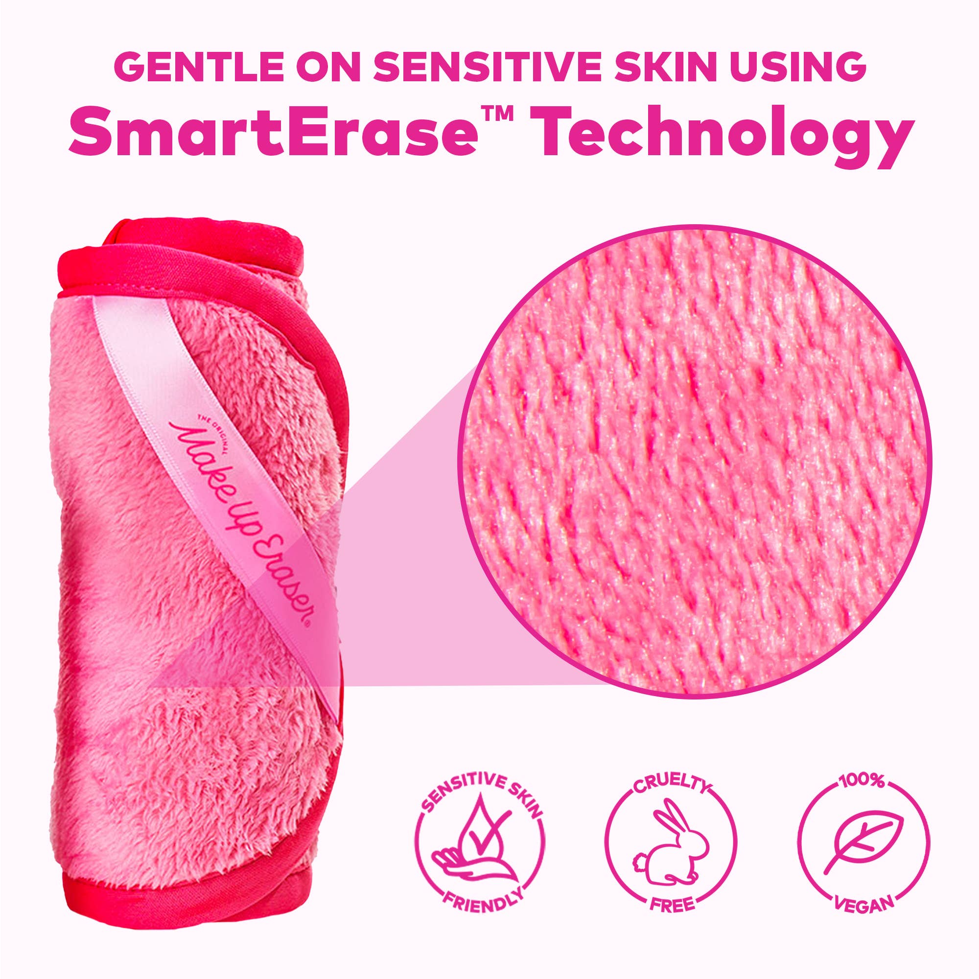 MAKE UP ERASER Original Pink MakeUp Eraser PRO