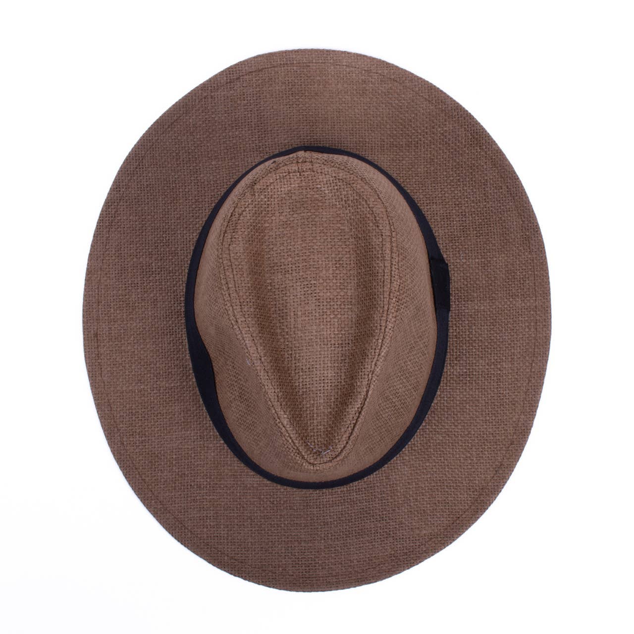 SELINI Men's S/S Flat Brim Black Banded Fashion Fedora hat-FSS17137