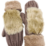 JC SUNNY Faux-Fur Mittens
