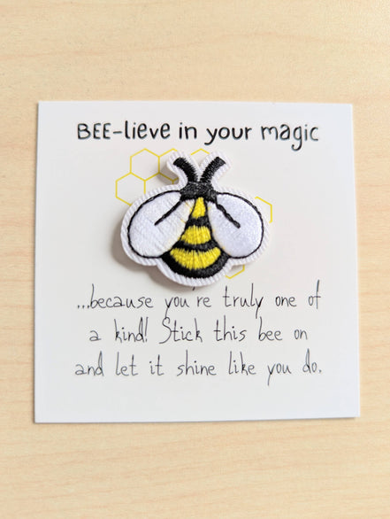 UPLIFTED Believe in Your Magic – Mini Card with Bee Patch