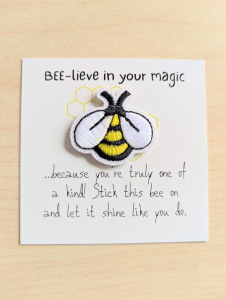 UPLIFTED Believe in Your Magic – Mini Card with Bee Patch