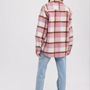 BLUIVY PLAID BRUSHED FLANNEL SHACKET