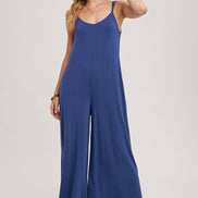 BLUIVY CRISS-CROSS BACK WIDE LEG JUMPSUIT