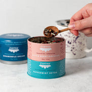 JUST TEA Herbal Tea Trio Tin & Spoon - Organic, Fair-Trade Tea Gift