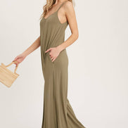 BLUIVY CRISS-CROSS BACK WIDE LEG JUMPSUIT