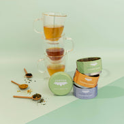 Assorted Trio Tin & Spoon - Organic Black, Green, Herbal Tea