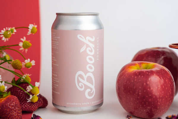 BOOCH - Strawberry Apple Kombucha Can