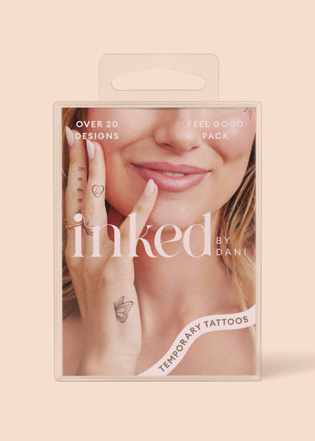INKED BY DANI Feel Good Temporary Tattoo Pack