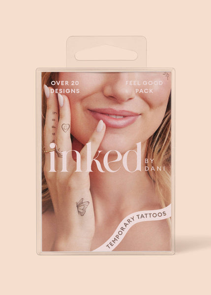 INKED BY DANI Feel Good Temporary Tattoo Pack
