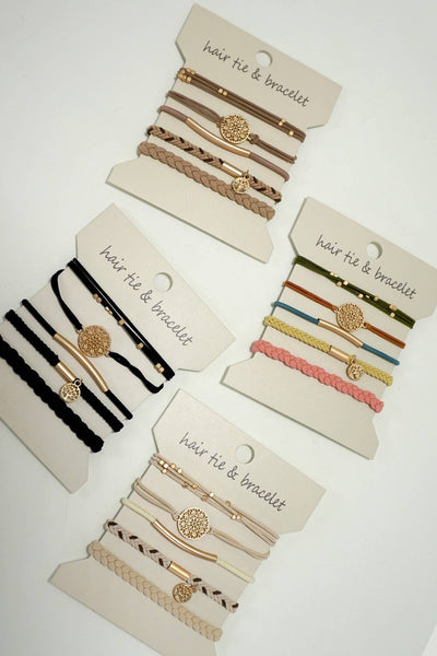 JOSSLYN BOHO DUAL FUNCTION KNOT BRACELET HAIR TIES